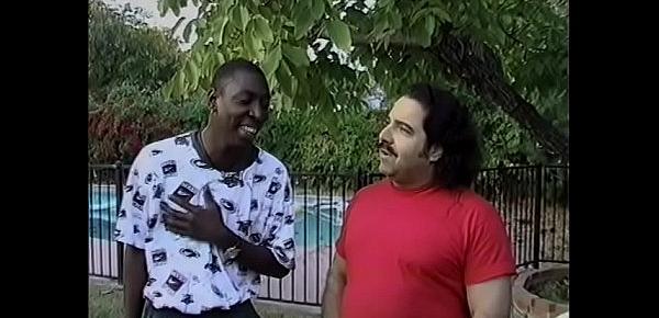  Black beauty will do anything to satisfy Ron Jeremy and his black friend Byron Long